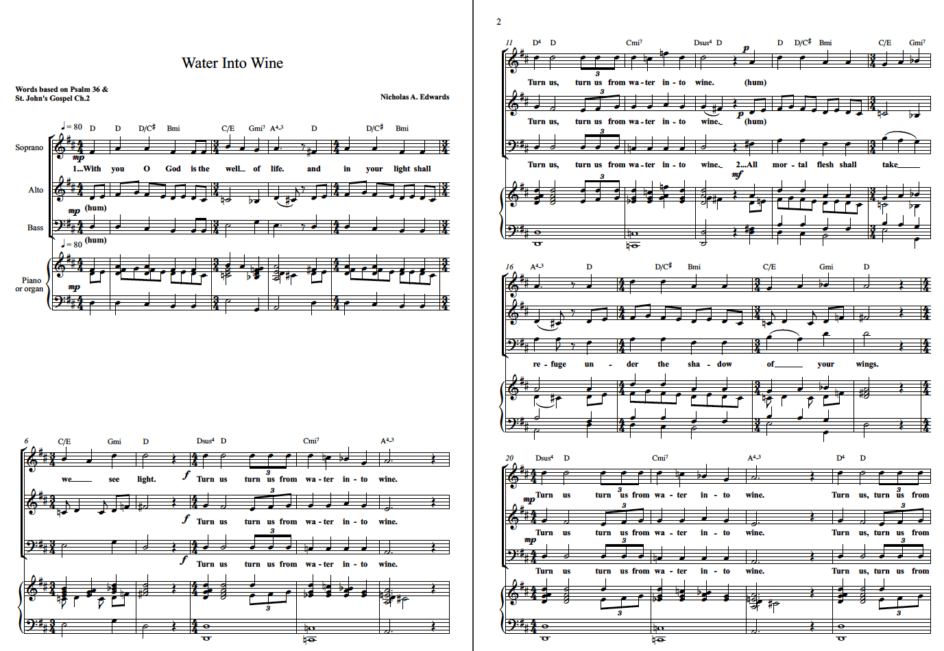 Nick Edwards Choral Music